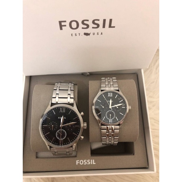 Fossil His and Her Fenmore Midsize Multifunction Stainless Steel Watch ...