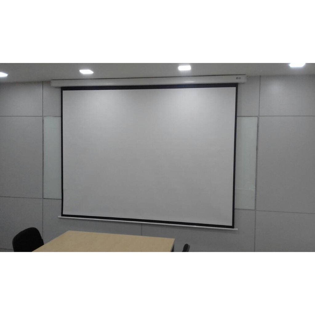 Meki Manual Projector Screen Wall Ceiling Matte White Shopee