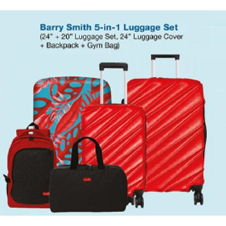 barry smith 5 in 1 luggage set