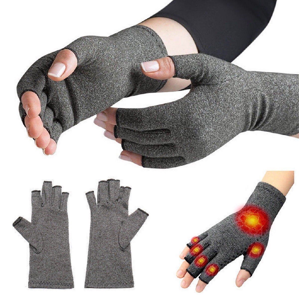 1 Pair Anti Arthritis Health Compression Therapy Gloves Rheumatoid Hand ...