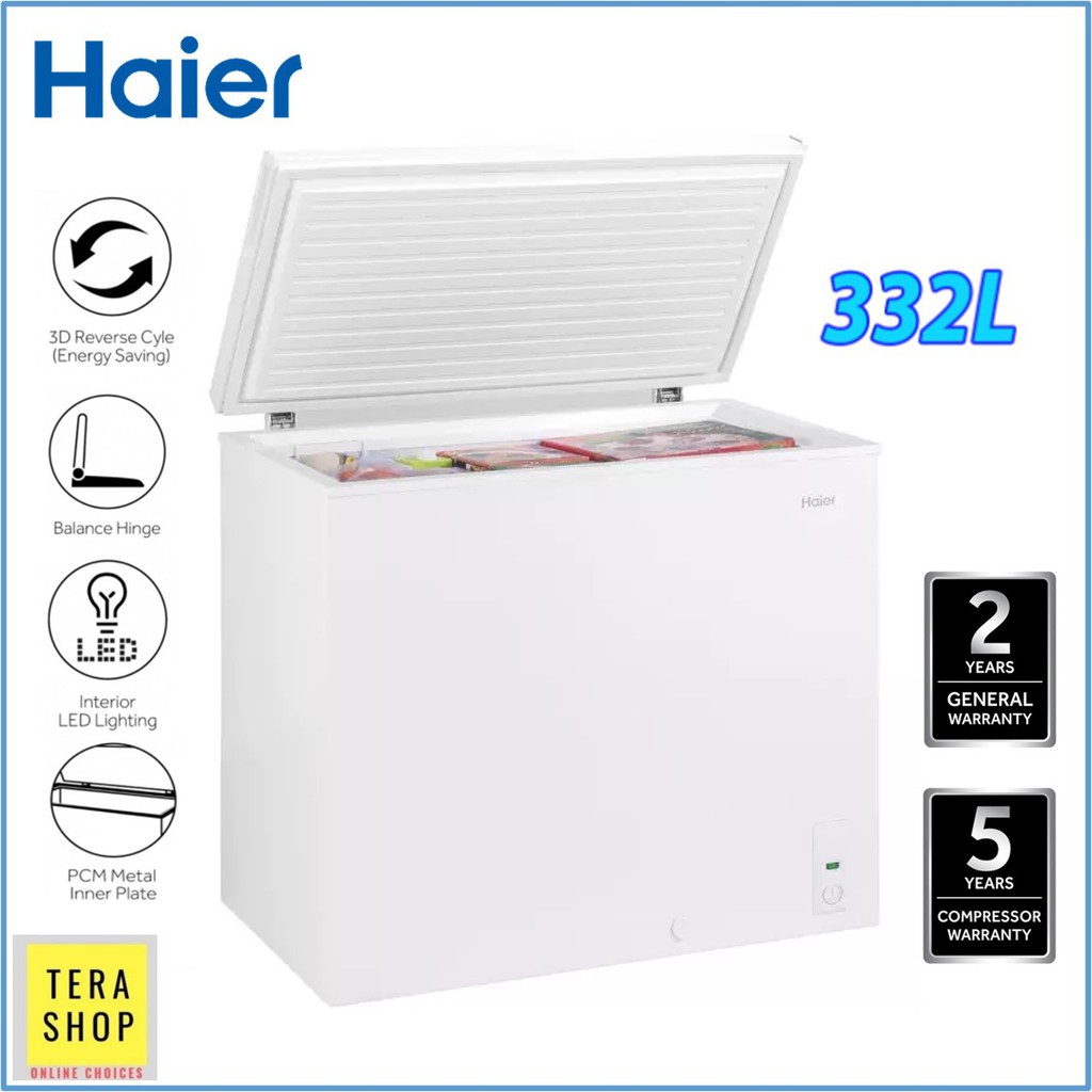 Haier 328hp Chest Freezer 332l Convertible Freezer Fridge Shopee Malaysia