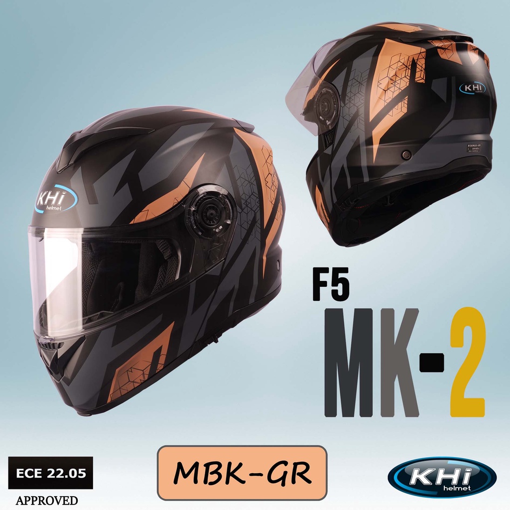 KHI F5 MK2 Fullface double visor helmet (L/XL/XXL) Shopee Malaysia
