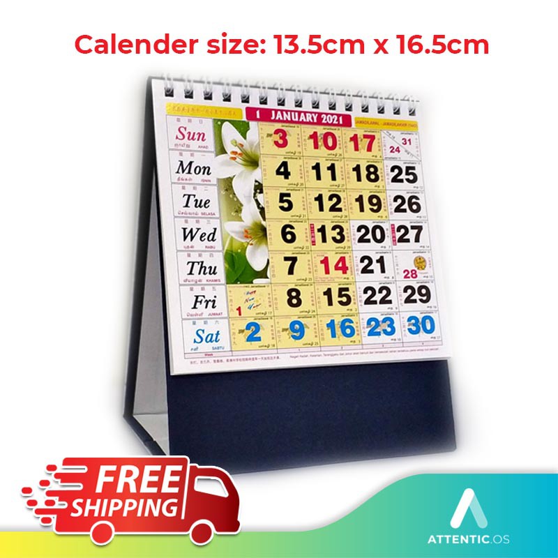 Table Horse Calendar 2021 Kalendar Kuda è·'é©¬æ—¥åŽ† Shopee Malaysia