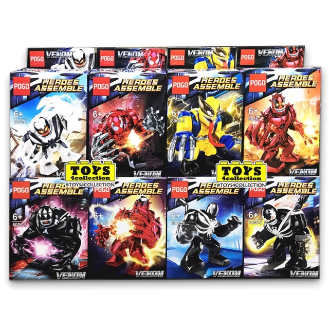 8 In 1 Pg6006 Marvel Venom Carnage Agent Venom Anti Venom Minifigures Blocks Shopee Malaysia