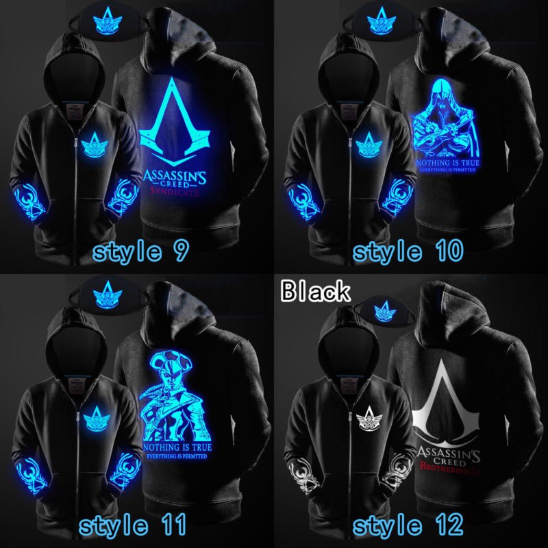 assassin's creed glow in the dark hoodie