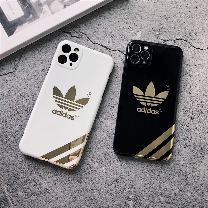 Iphone 7 7plus Mobile Phone Case Adidas Iphone 8 8plus Mobile Phone Case Bronzing 6 6plus X Xs Xr Xsmax Protective Case Transparent Silicone 11 11pro 11pro Max Mobile Phone Case Logo