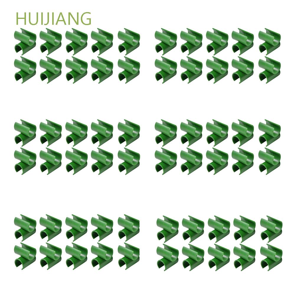 HUIJIANG Adjustable Cross Clips Quickly Set Connector Pipe Fastener Climbing Vine Garden Supplies Agriculture Plastic Greenhouse 10 PCS Vine Bracket Accessories