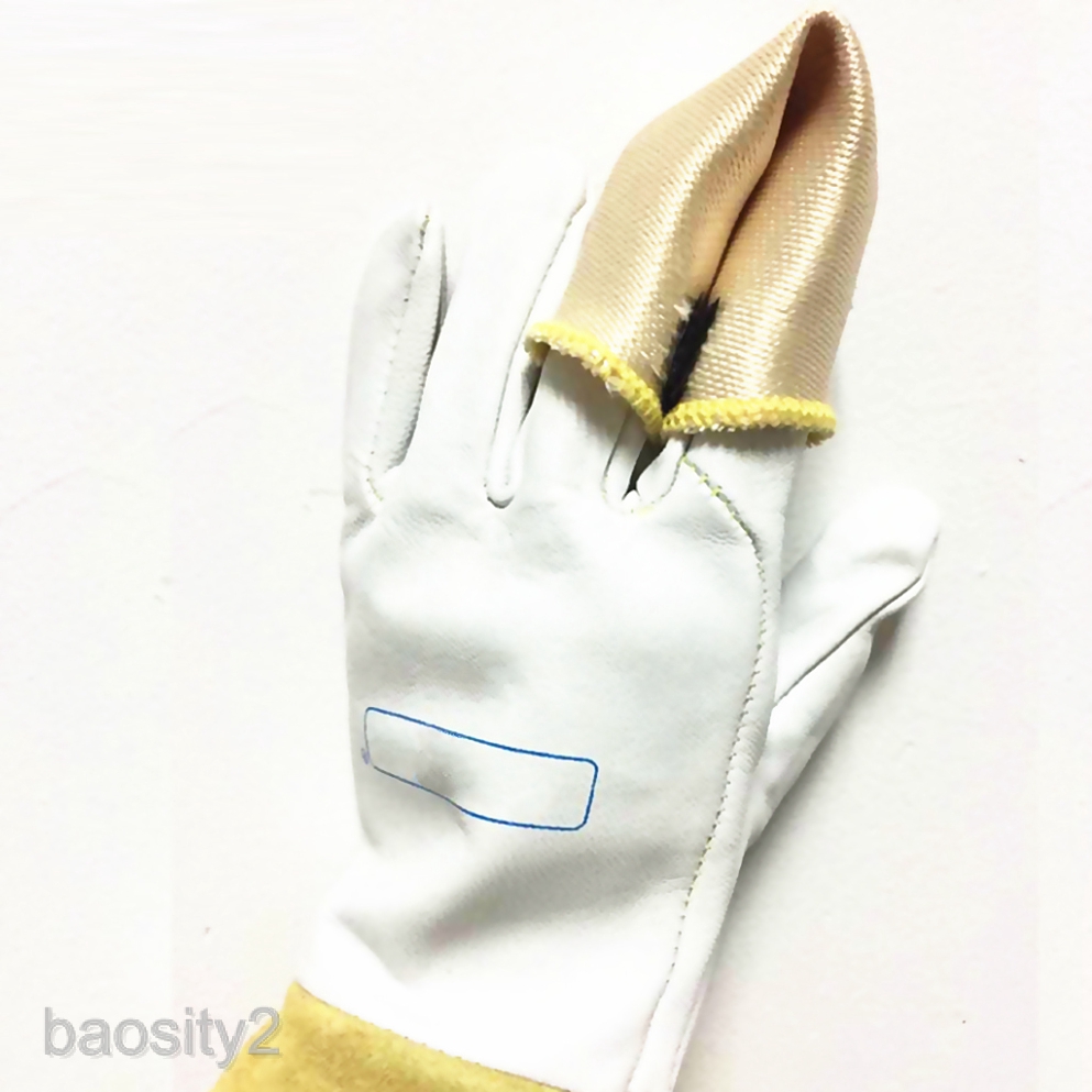 2Pcs 15cm TIG Welding Finger Heat Shield Weld Protection Gloves Glass Fiber New