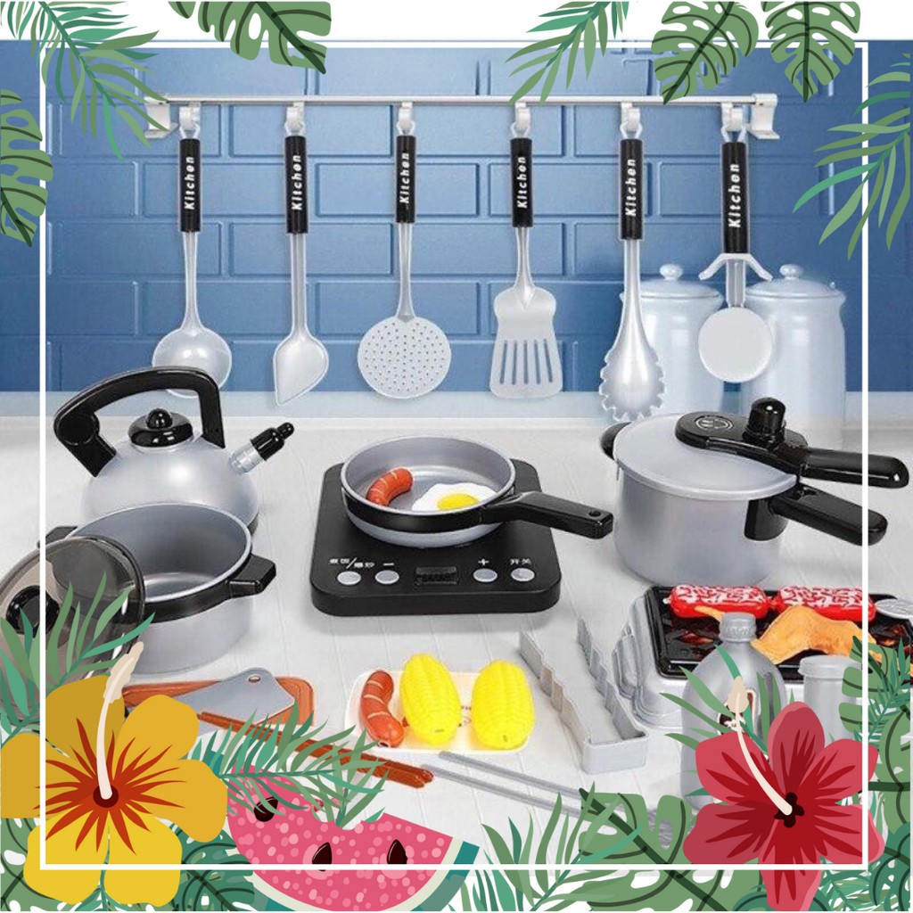 Cooking toy, 36-piece cooking set