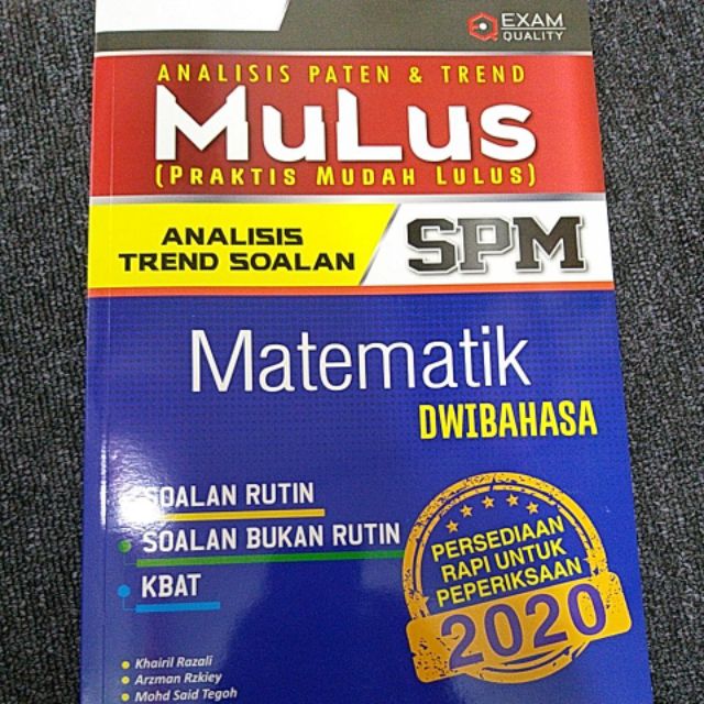 Myb Buku Latihan Analisis Bertopik Spm Soalan Peperiksaan Sebenar Additional Mathematics Matematik Tambahan Yakin Shopee Malaysia