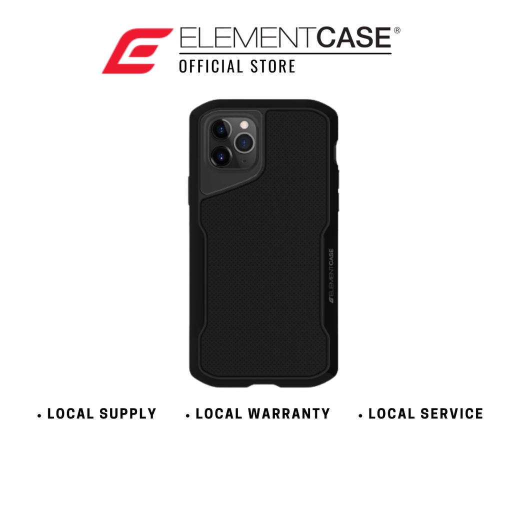 Element Case Shadow iPhone 11/11 Pro/11 Pro Max Strong Grip Lightweight Drop Protection Phone Case - Black/Melon/Oxblood