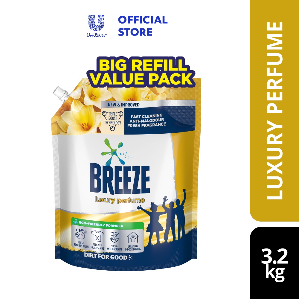 Breeze Liquid Detergent Refill Luxury Perfume (3.2kg) Shopee Malaysia