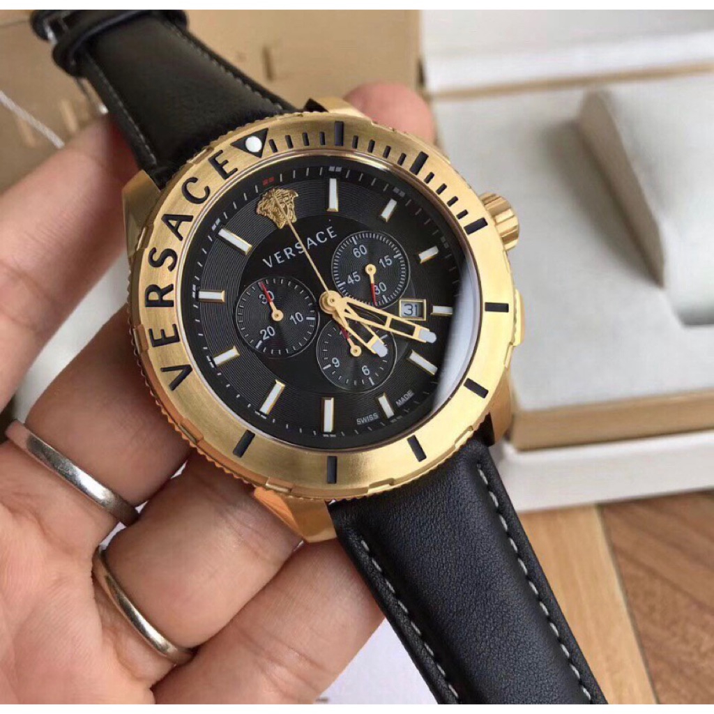 Versace Casual Chronograph Gold Watch 