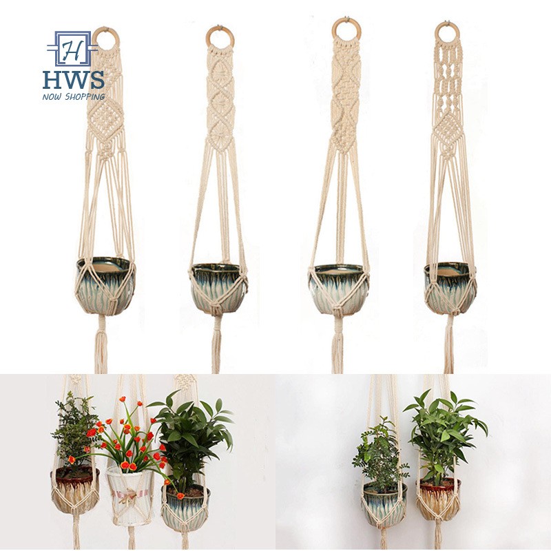 Indoor Plants Hanger Wall Hanging Basket Flower Pot Holder Home