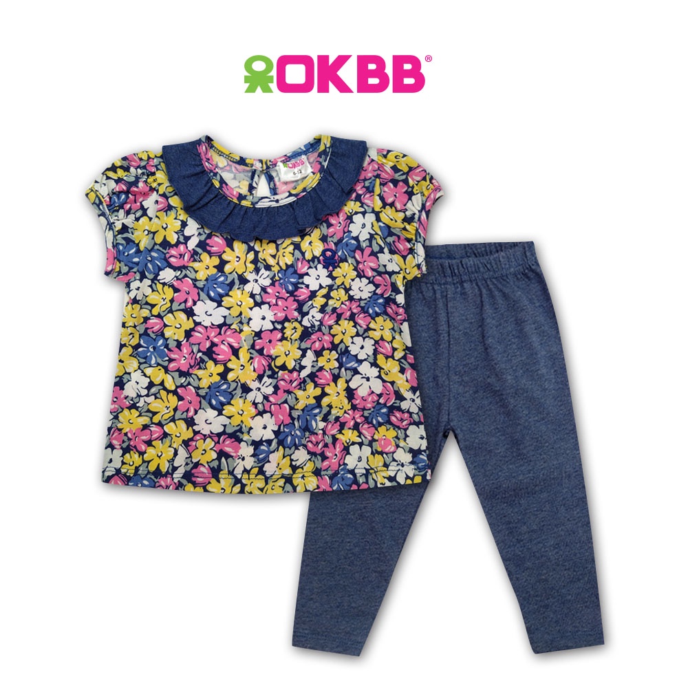 OKBB Baby Girl Fashion Clothing Full Printed Floral Party Suit Casual Wear F3293_BFSL225_1