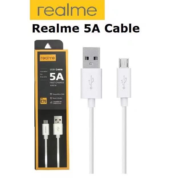 Realme Cable Micro Usb Cable / Type C Cable Flash Charging and Data