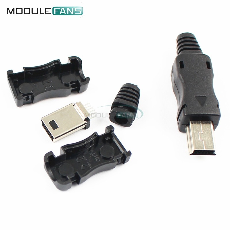 1set Mini USB 10Pin Plug Male Socket Connector With Plastic Cover for DIY 