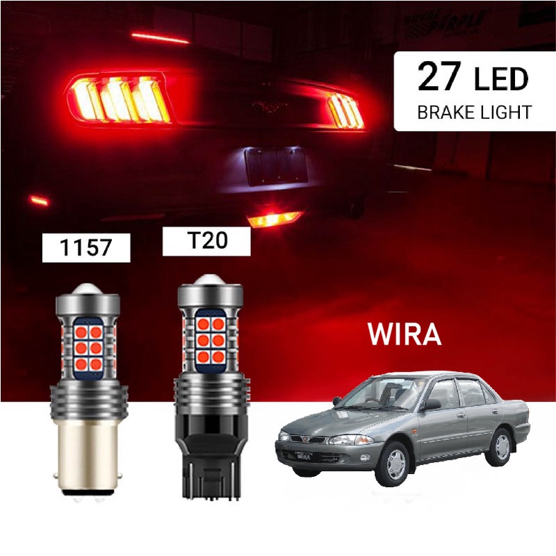 [PROTON] Wira/Waja 27LED Car Brake Light Bulb Flash & Non Flash T20