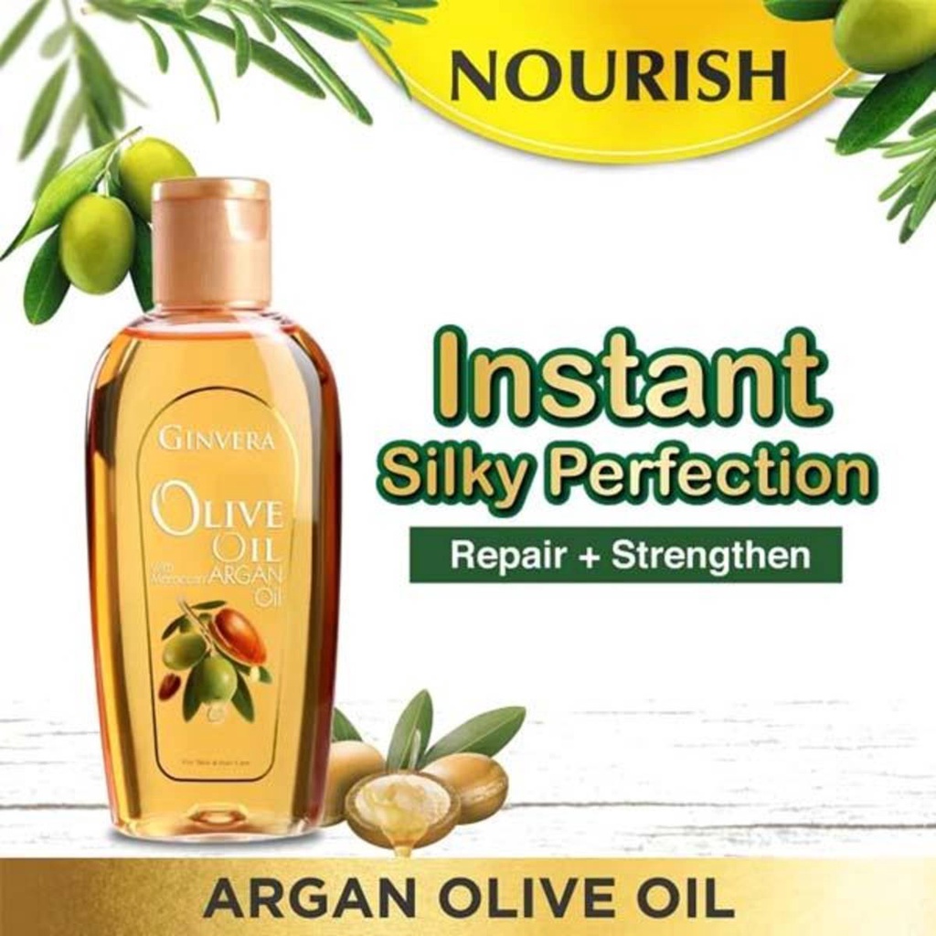 Ginvera Olive Plus Moroccan Argan Oil Hair & Skin Care ( For repair