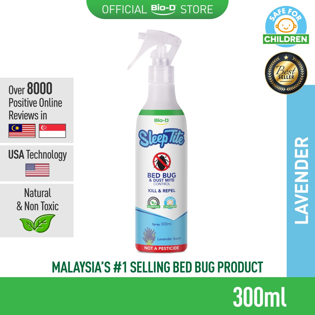 Bio D Sleeptite Bed Bug And Dust Mite Control Spray 300 Ml Shopee Malaysia