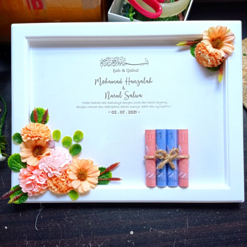 Buy Ready Stock Frame Duit Hantaran Murah Bajet Bunga Cantik Kahwin Mas Kahwin Anniversary Birthday Hadiah Ibu Isteri Seetracker Malaysia