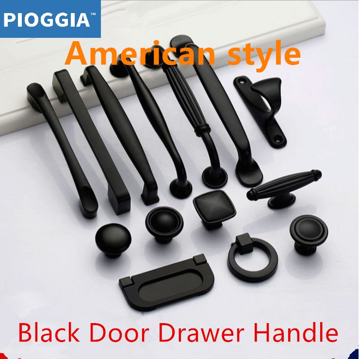 Pioggia Matte Black Kitchen Cabinet Handle Door Pull Drawer Knob