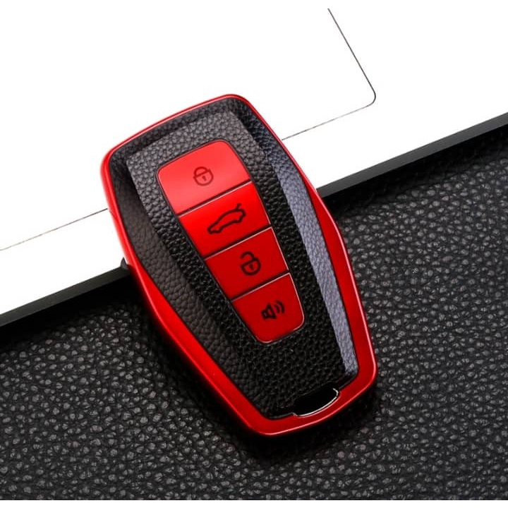 Proton X50 Protection Key Case Shell 4 Button Horn Design Styling Accessories Geely Soft TPU Leather Remote Car Cover