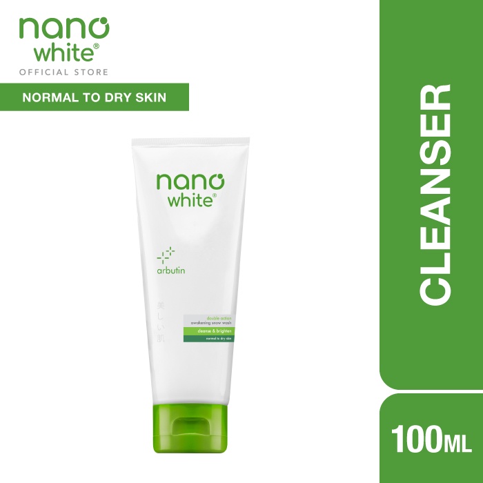 Nanowhite Double Action Awakening Snow Wash Cleanser 100ml (Normal To