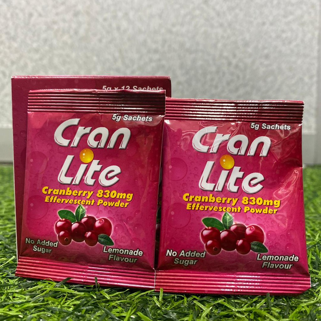 CRAN LITE CRANBERRY 830MG EFFERVESCENT POWDER 5GX12 SACHETS LAWAS