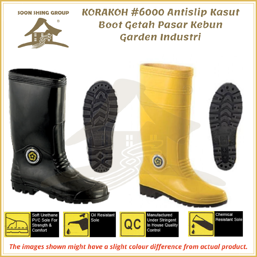 KORAKOH 6000 7000 Antislip Kasut  Boot Getah Pasar Kebun 