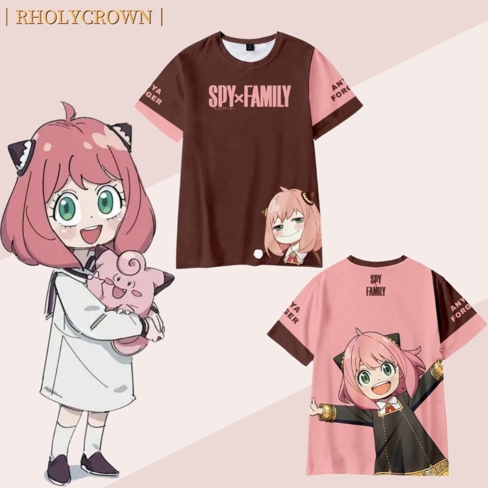 SPY Play House Merchandise Clothes Anime Print Short-Sleeved X FAMILY Men Women Cute Two-Dimensional T-Shirt