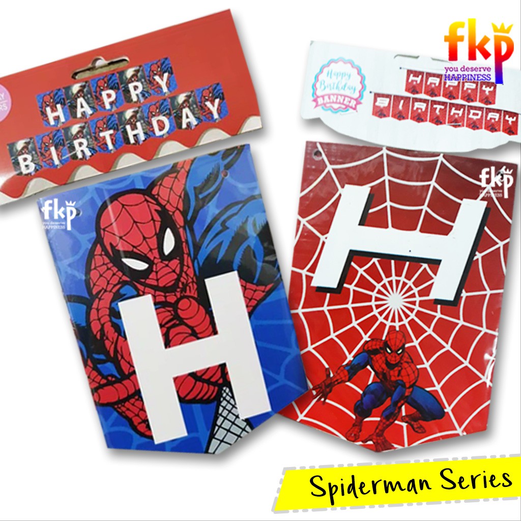Fun KIDS PARTY Banner HBD Spiderman / Bunting Flag Happy Birthday Character  Spiderman Decor | Shopee Malaysia