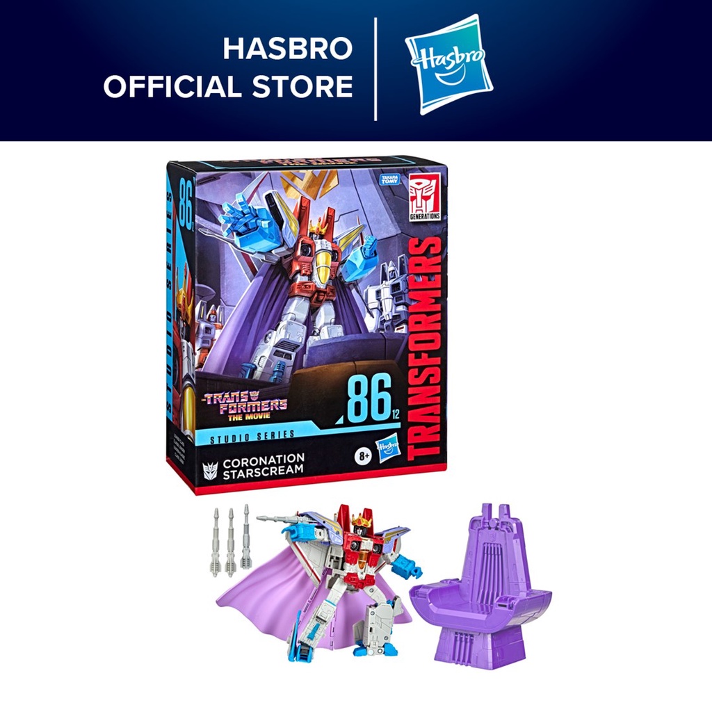 Transformers Toys Studio Series 86-12 Leader The Transformers: The Movie Coronation Starscream Action Figure, 8.5-inch