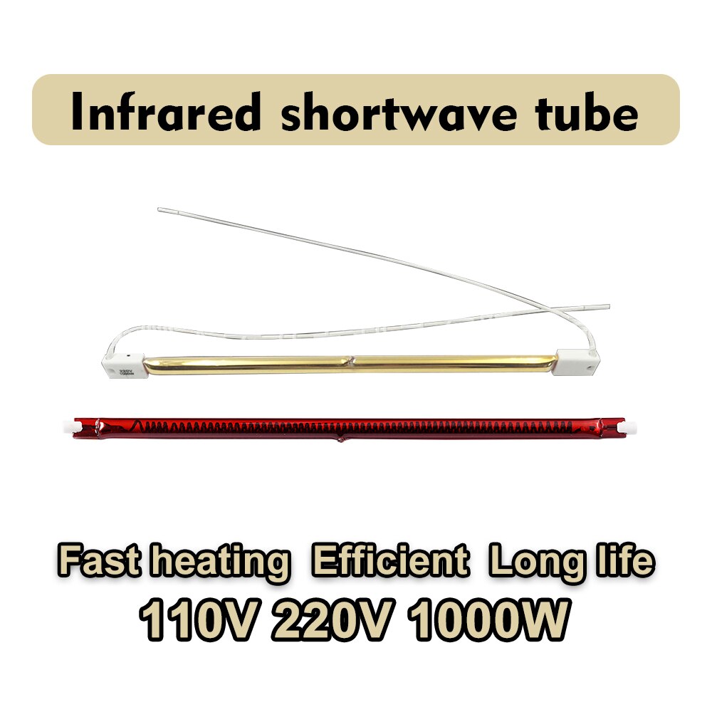 1000W Halogen Lamp Tube for Infrared Paint Curing Lamp Shortwave Heater Bulb Replacement for DT-SC-002 110V 