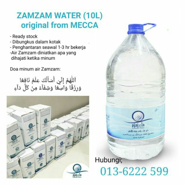 Air Zamzam Water Original From Mecca Murah