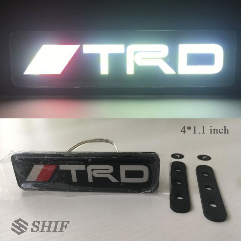 1 X TRD Led Light Front Grill Grille Emblem Badge Logo For Toyota Camry