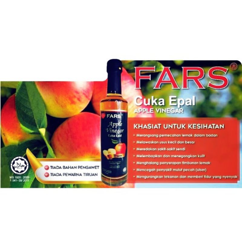 Fars Cuka Epal 375ml 100 Organic Shopee Malaysia