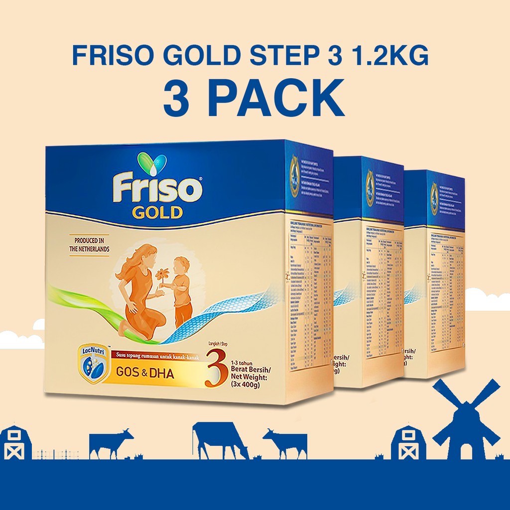 Friso Gold Step 3 1-3years (3x1.2KG)