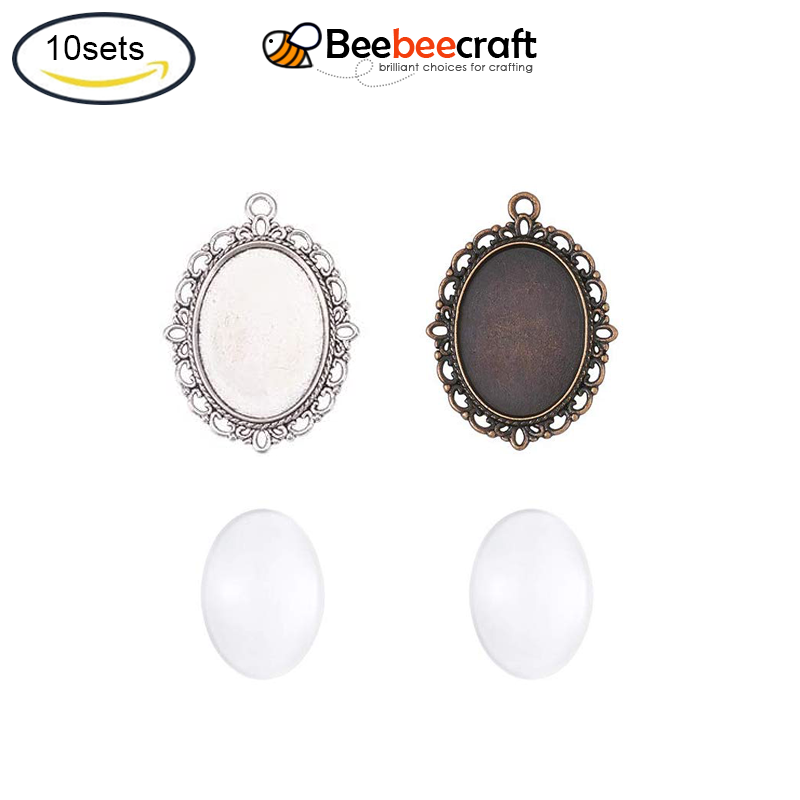 Ready Stock 10 Set Liontin Cabochon Antik Warna Perunggu Ready Stock 10 Set Liontin Cabochon Antik Warna Perunggu