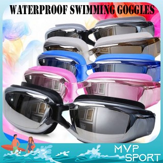 MVP-Swimming Goggles Men Women Waterproof Anti-fog UV Protect Black Swim Eyeglass