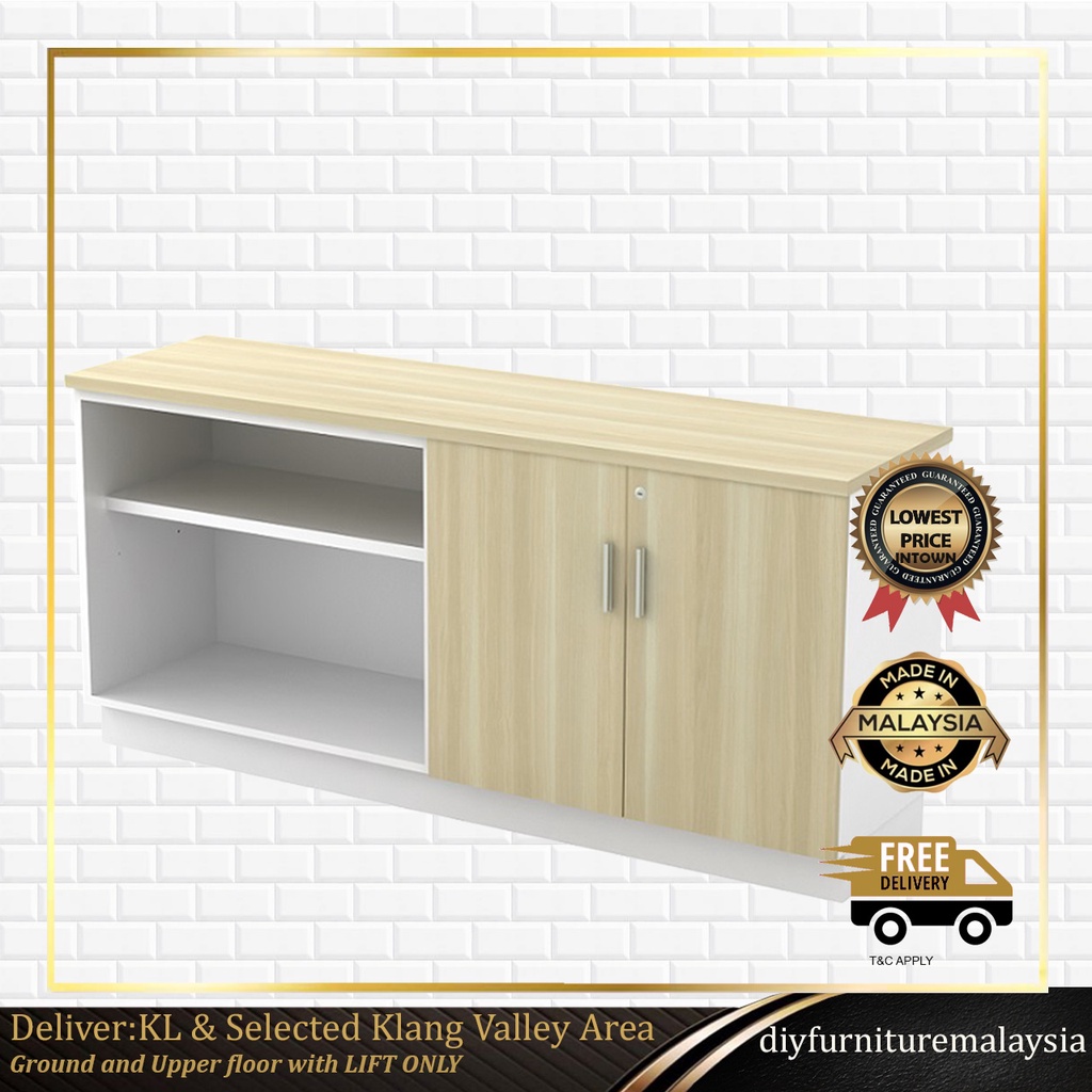 Open Shelf & Swinging Door Low Office Rak Pejabat Office Filing