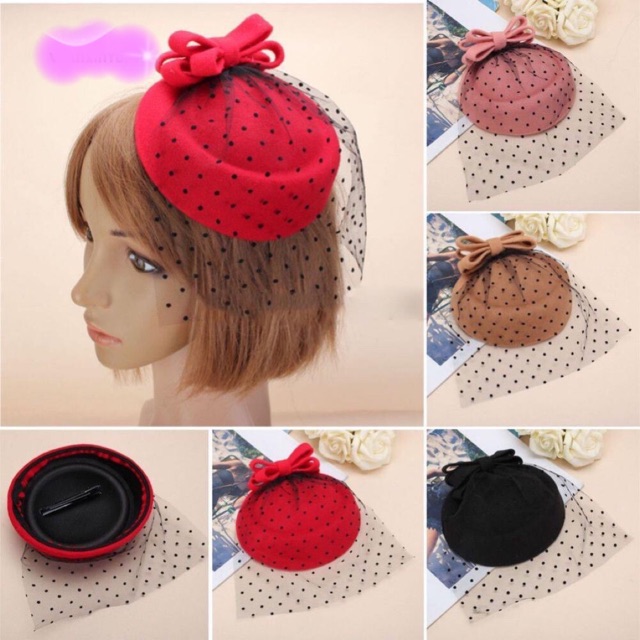 Ready Stock KL??Fascinator Hat Fascinator Hair clip Retro Party ?Free Shipping