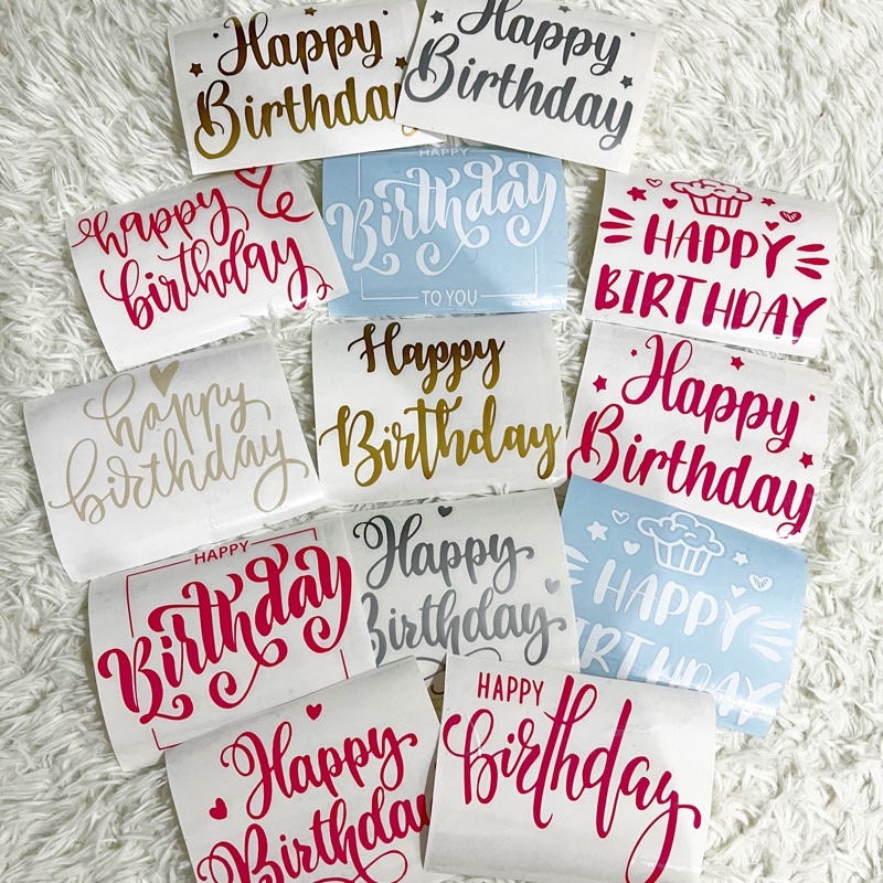 STICKER HAPPY BIRTHDAY BORONG | Shopee Malaysia