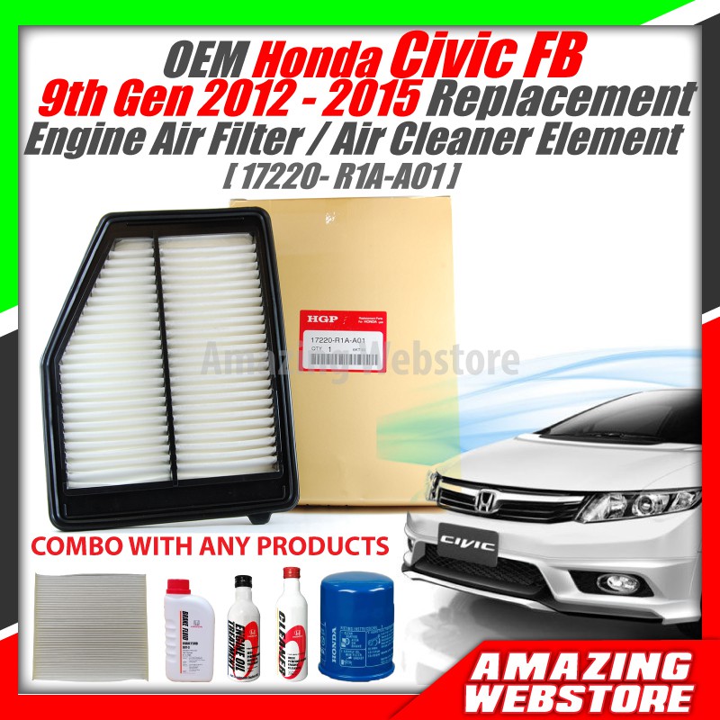 Oem Honda Civic Fb 9th Gen 2012 2015 Engine Air Filter Shopee Malaysia