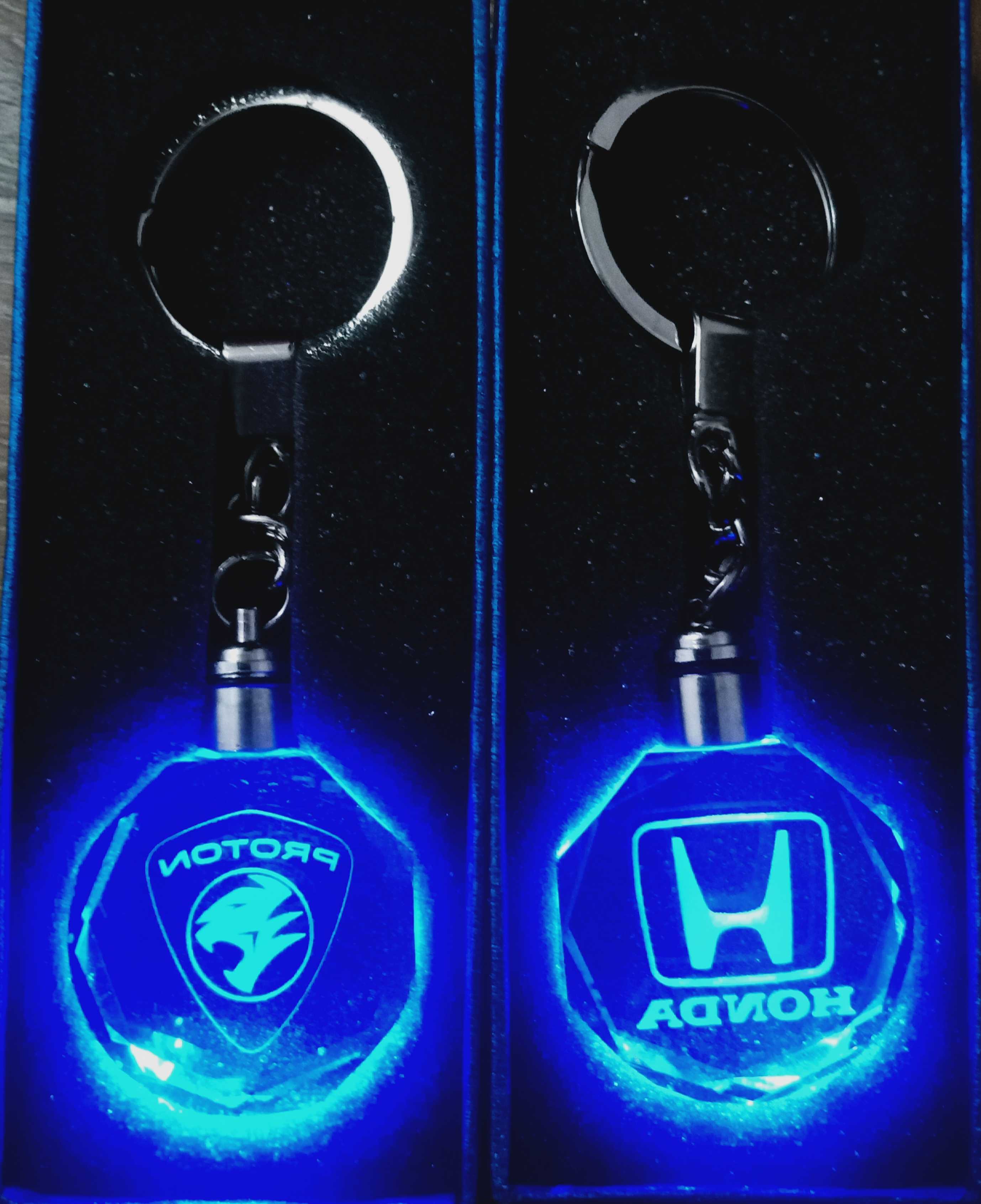 3D Car Logo LED CRYSTAL Keychain #PROTON #PERODUA # HONDA 