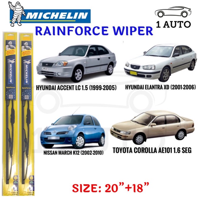 2015 Toyota Corolla Windshield Wipers Size
