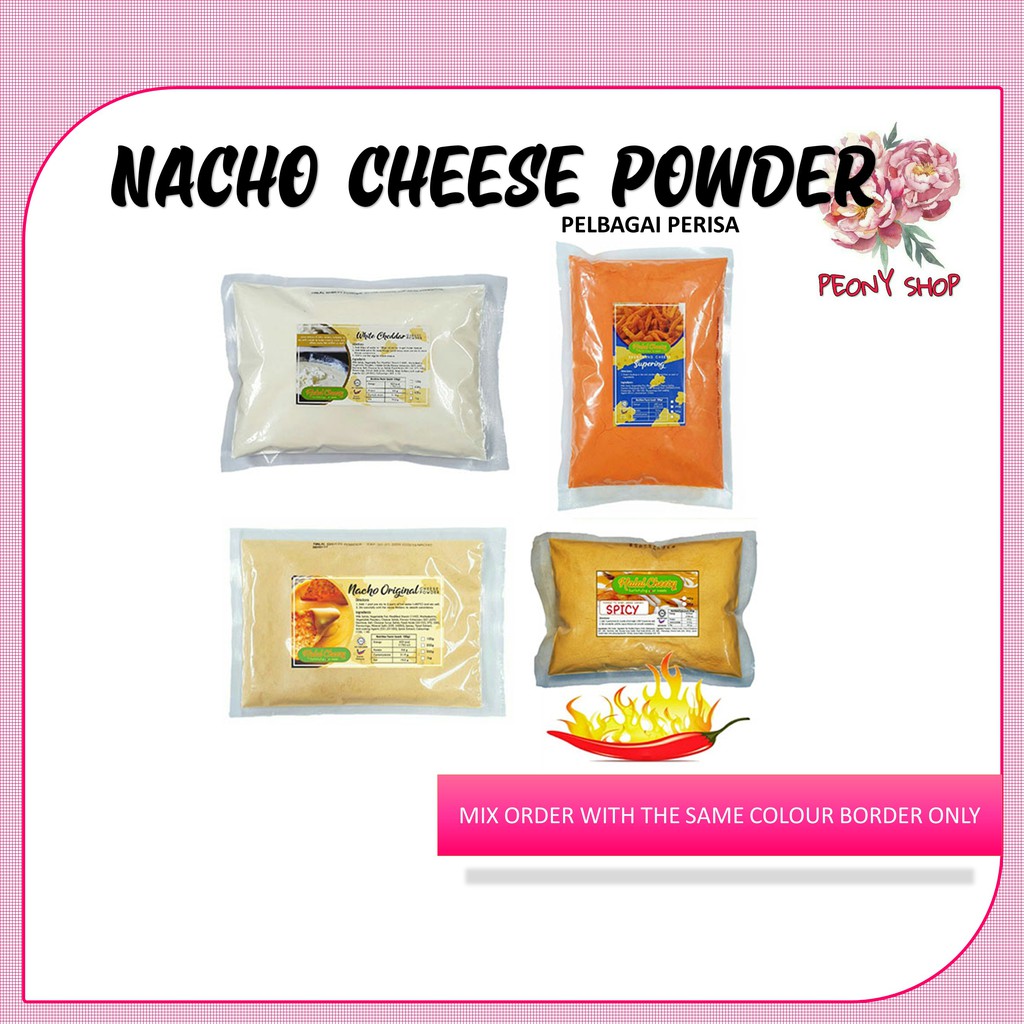 HALAL CHEESE POWDER ORIGINAL / SPICY / SUPERING / WHITE 200GRAM