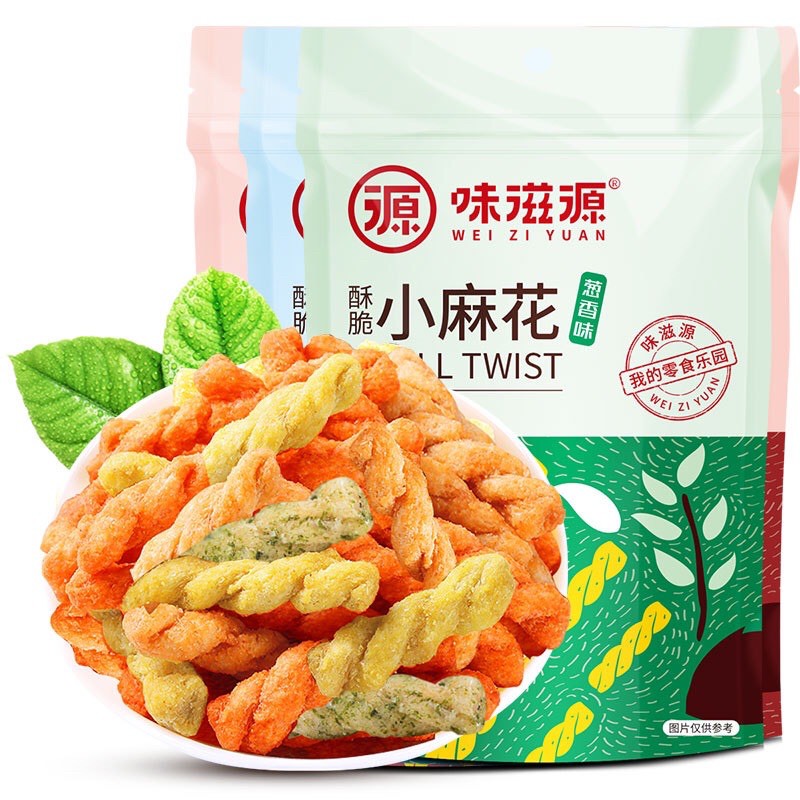 味滋源酥脆小麻花130g 中国零食好吃美味葱香味香辣味海苔味| Shopee Malaysia