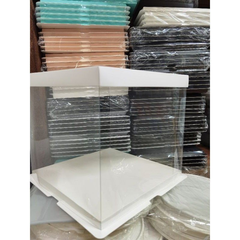 Buy Ready Stock 8inch 10inch Transparent Clear Cake Box Gift Box Hantaran Flower Box Promosi Free Ribbon Seetracker Malaysia