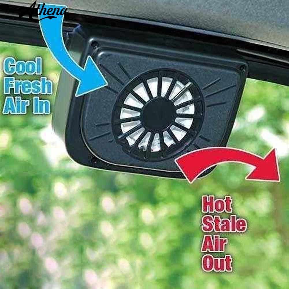 Solar Powered Car Window Air Vent Fan Energy Saving Auto ...